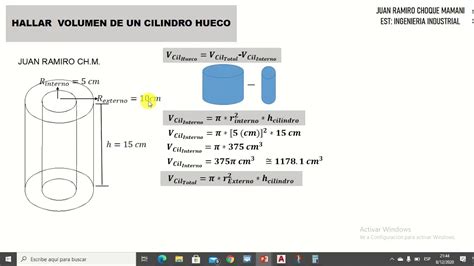 Formula Para Calcular Volumen De Un Cilindro Hueco Design Talk