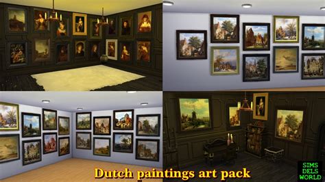 Simsdelsworld The Sims 4 Dutch Paintings Art Pack Cc Version
