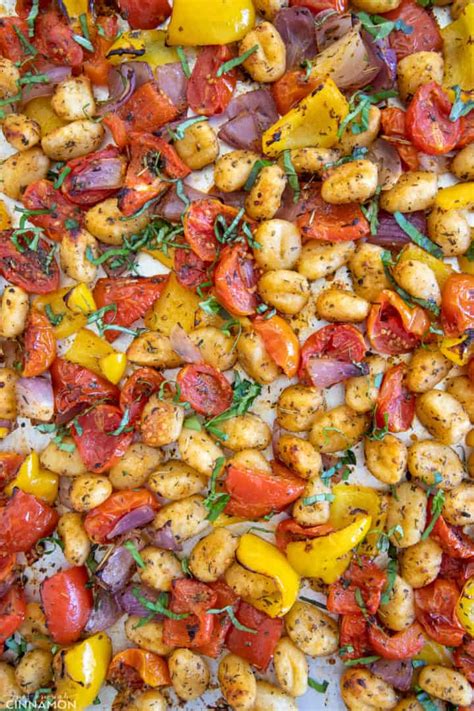 Crispy Sheet Pan Gnocchi With Roasted Vegetables