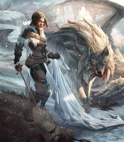 Game Of Thrones Arya Stark And Nymeria By Stuart Harrington ° ° °
