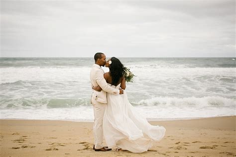 Windswept Intimate Wedding On The Seashore Tidewater And Tulle