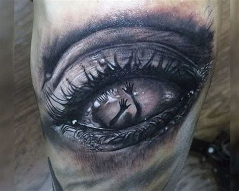 Black And White Realism Tattoo In 2020 Evil Eye Tattoo Eye Tattoo