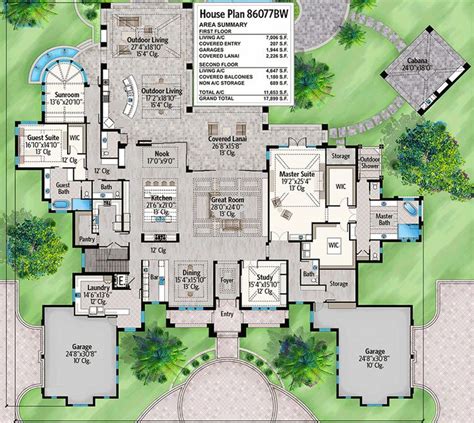 Luxurious Two Story House Plan With Expansive Outdoor