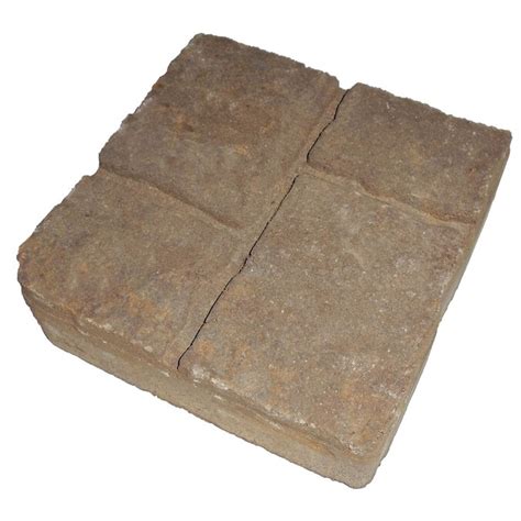 Four Cobble 16 In L X 16 In W X 2 In H Concrete Patio Stone In The