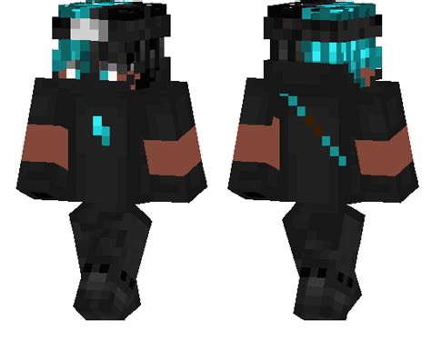 Cool Black And Blue Boy Skin Minecraft Pe Skins