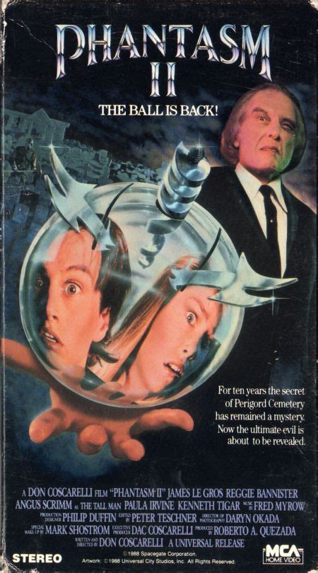 Phantasm Ii 1988 Vhs Box Art Sci Fi Horror Movies Classic Movie