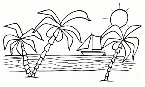 Dibujos de paisajes de verano para imprimir y pintar ...