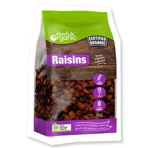 Dried Raisins 250g Absolute Organic