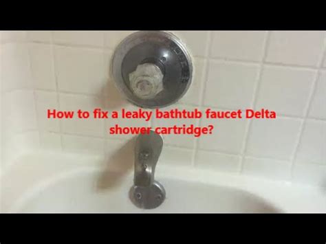 Washers in bathtub faucets are usually made out of plastic or rubber. How to Fix a Leaky Bathtub Faucet Delta Shower Cartridge l ...