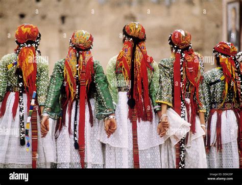 Berber Dancers At Folk Festival Marrakech Morocco Stock Photo Alamy