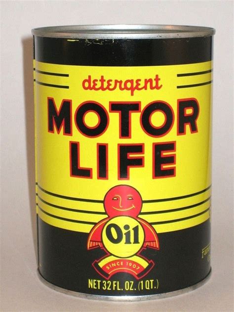 Nos Full Can 1960s Vintage Motor Lif Motor Oil Old 1qt 32 Oz Tin Can