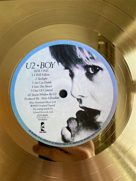 U2 Boy 1980 Framed Display Gold Vinyl Record Luxury Music Etsy