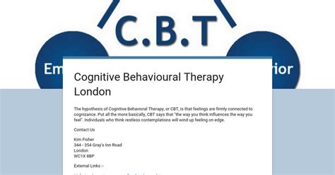 Cognitive Behavioural Therapy London