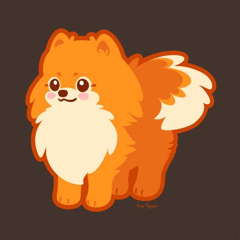 Kawaii Dog Cartoon Pomeranian Dog T Shirt Teepublic