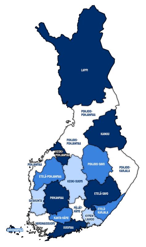 Regions Of Finland Map