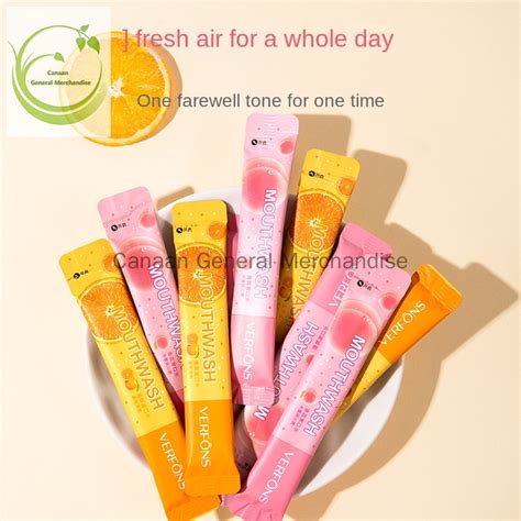 antibacterial mouthwash fresh mild fruit flavour one time portable mouthwash 10ml 20pcs shopee