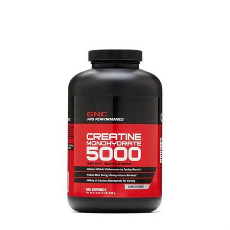 Gnc Pro Performance Unflavored Creatine Monohydrate 5000 500g For Sale