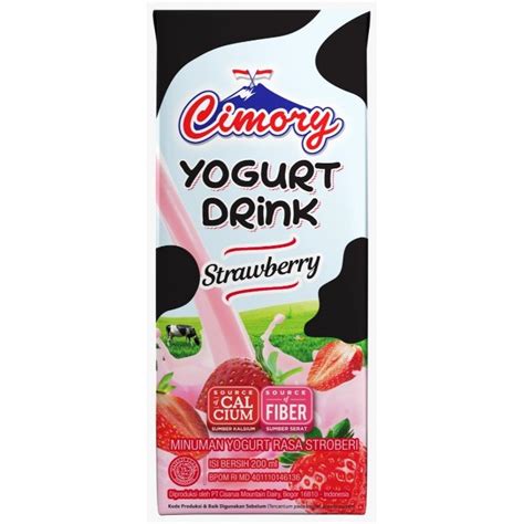 Jual Cimory Uht Yogurt Drink Strawberry Ml Shopee Indonesia