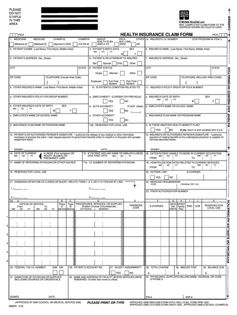 Health Claim Form Download Fill Online Printable Fillable Blank