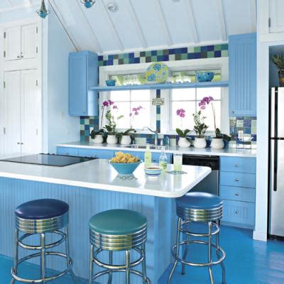 Ocean blue is an obvious choice for outdoor spaces and bathrooms, but let us show you how it can work in every room of the house, both indoor and out. Ocean Themed Kitchen Design Ideas