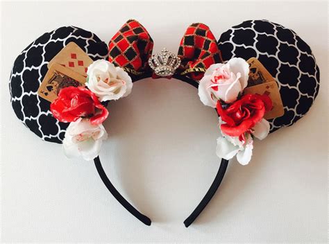 Queen Of Hearts Inspired Mouse Ears Diy Mickey Ears Diy Disney Ears