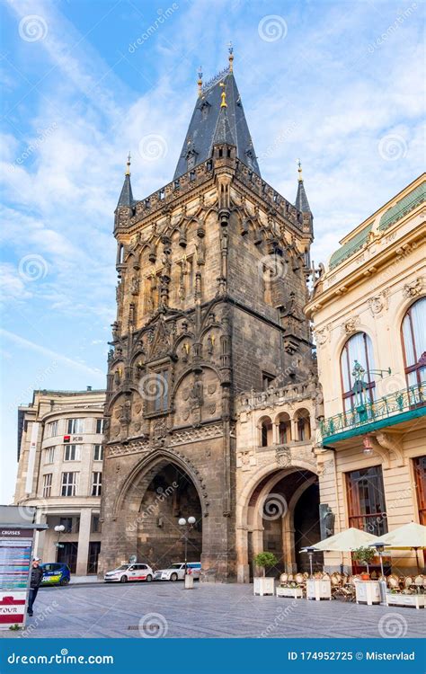 Prague Czech Republic May 2019 Powder Tower Prasna Brana On