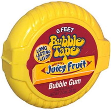 Bubble Tape Juicy Fruit Bubble Gum 2 Oz Nutrition Information Innit