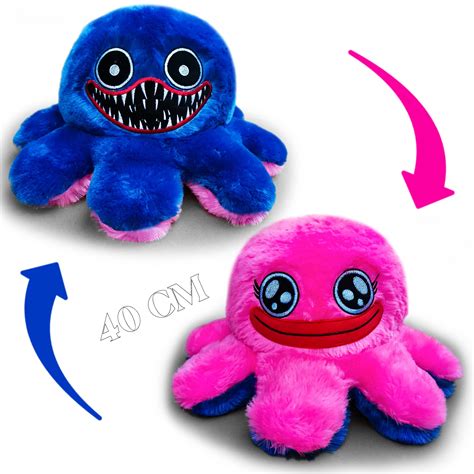 Buy 40cm Giant Higgywuggy And Kissy Missy Reversible Octopus Plush Toy