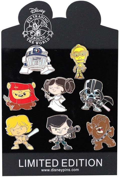 Star Wars Cute Disney Authentic Trading Pin Set 8 Total Le Pins Brand New Ebay