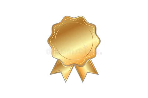 Gold Medal Winner Gold Ribbon Badge Medal Template Vector