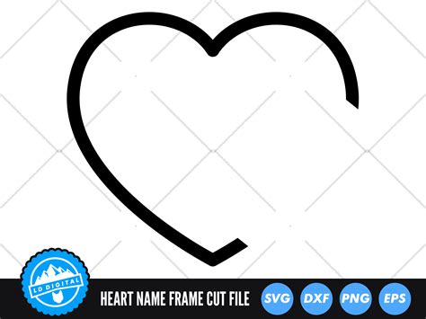 Name Heart Svg Name Frame Love Heart Graphic By Lddigital · Creative