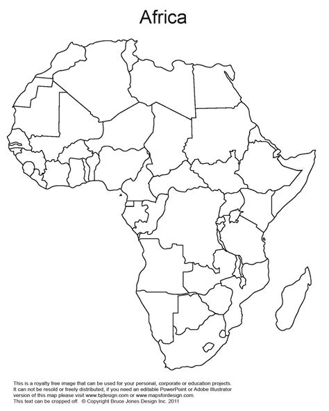 Africa Map Blank Outline