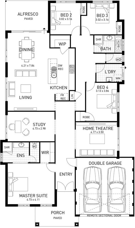 New Hampton Single Storey Home Design Foundation Floor Plan Wa