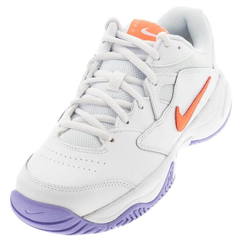 Womens Nike Court Lite 2 Tennis Shoes White And Bright Mango