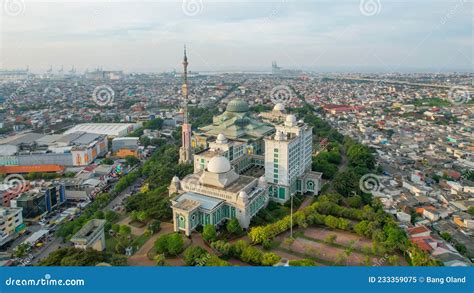 Aerial View Of Jakarta Islamic Center Mosque Jakarta Indonesia