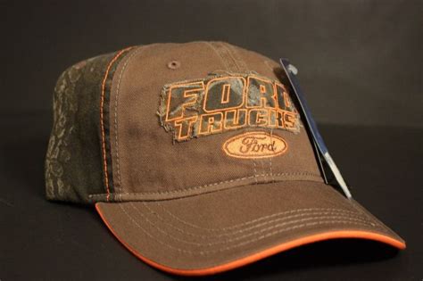 Ford Trucks Hat Cap Realtree Camo Blaze Orange Adjustable