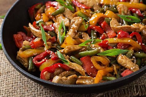 Where you take the gizards out and cut up all the chicken. Stir-Fry Sesame Chicken