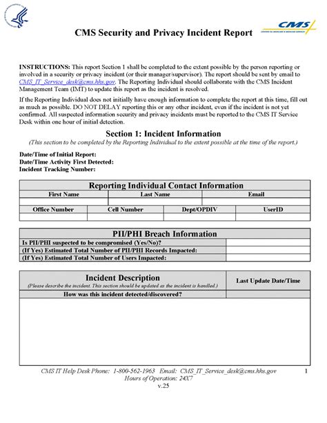 Free Cybersecurity It Incident Report Template Pdf Word Eforms