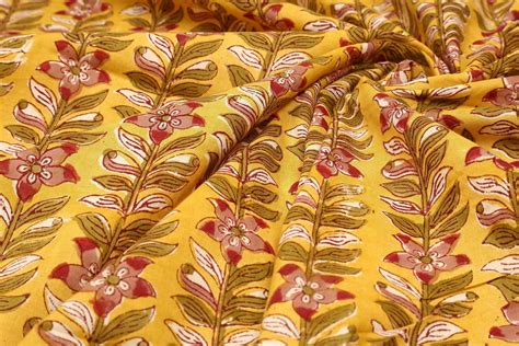 Beautiful Hand Block Print Indian Fabric India Dress Fabric Etsy