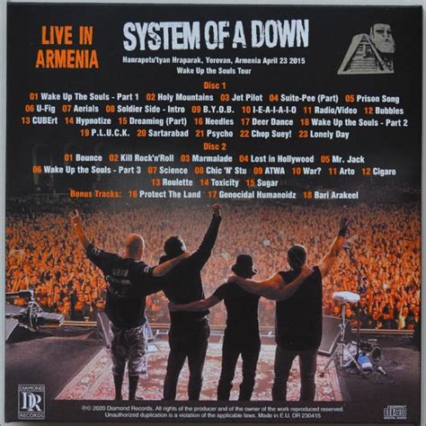 System Of A Down Protect The Land Live In Armenia 2cd Set