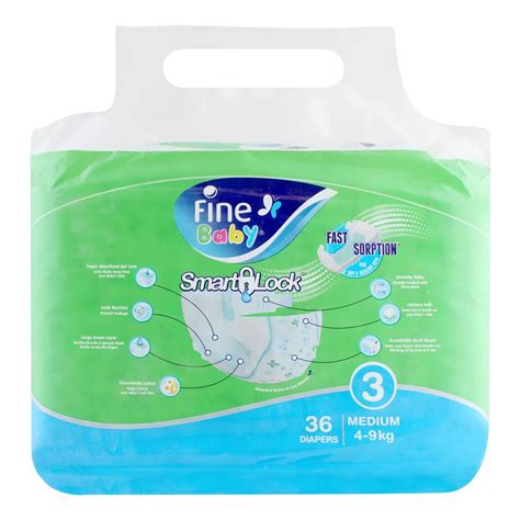 Purchase Fine Baby Diapers No 3 Medium 4 9 Kg 36 Pack Online At
