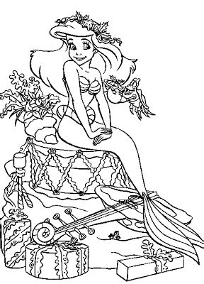 Mermaid Birthday Party Coloring Pages