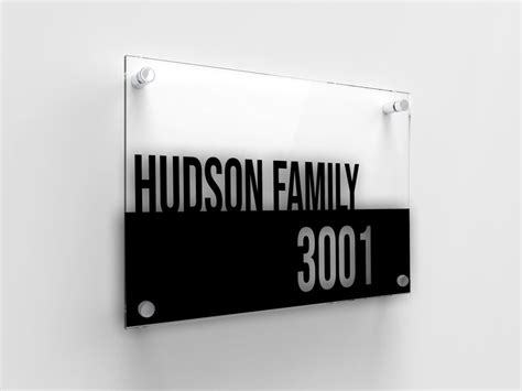 Custom Door Name Plate 10mm Thick Crystal Clear Acrylic Etsy