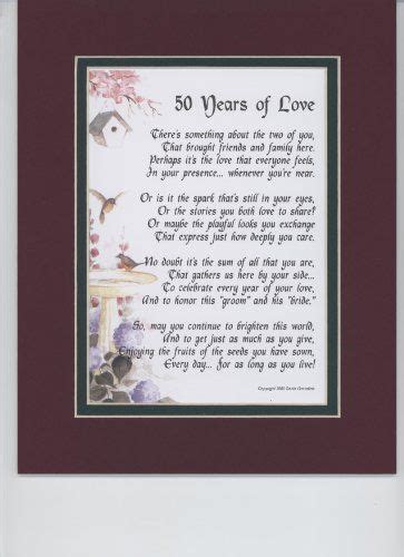 According to the united states census bureau's number, timing, and duration of marriages and divorces report, less than 6 percent of couples stay married for 50 or more years. "50 Years of Love" Touching 8x10 Poem. A Gift For A 50th ...