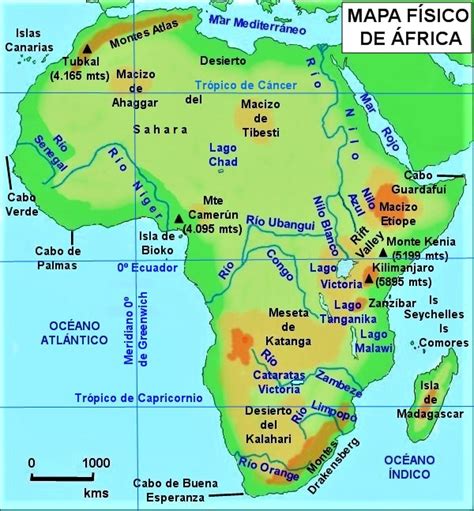 África Mapa Político Y Físico