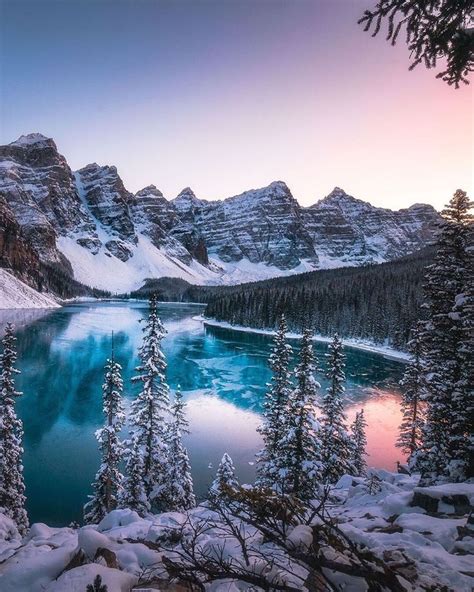 Tour Canada 🇨🇦 On Instagram Sunset At Moraine Lake Banff National