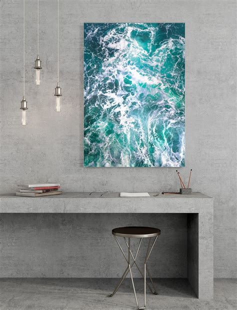 Blue Abstract Canvas Large Canvas Xxl Seascape Extra Large Etsy