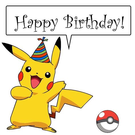 Pikachu Birthday Pokemon Birthday Card Birthday Pikachu Pokemon