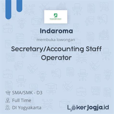 418 likes · 13 talking about this. Lowongan Kerja Secretary/ Accounting Staff - Operator di ...