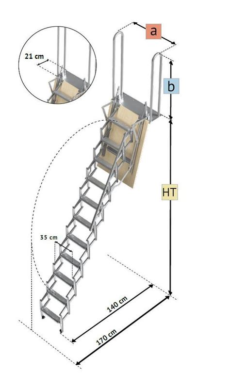 Folding Staircase Type Up Mezzanine Access 1001 Stairs